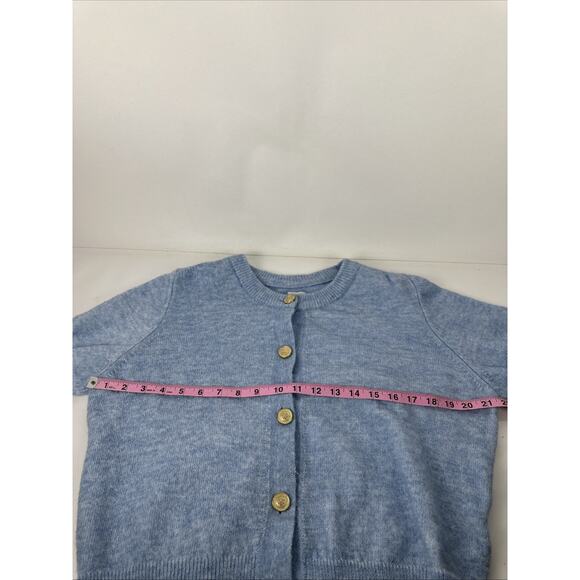 Anthropologie Maeve Short Sleeve Baby Blue Cardigan Sweater Size XL - Picture 3 of 7